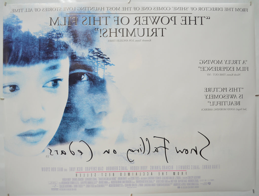 SNOW FALLING ON CEDARS (Back) Cinema Quad Movie Poster