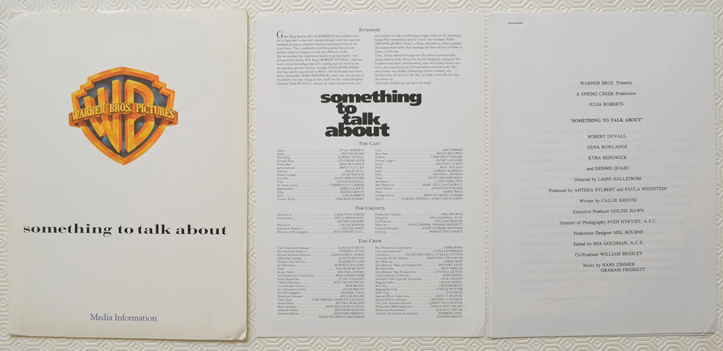 SOMETHING TO TALK ABOUT Original Cinema Press Kit