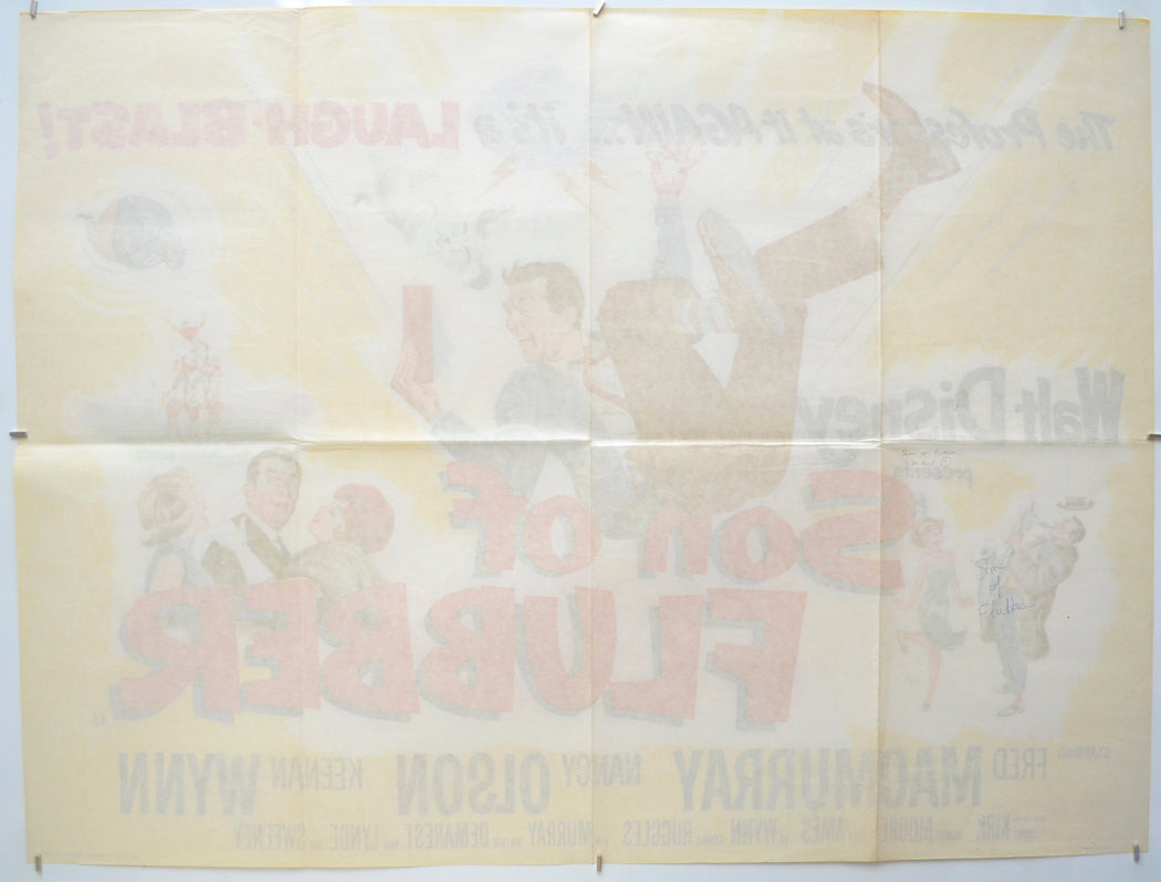 SON OF FLUBBER (Back) Cinema Quad Movie Poster