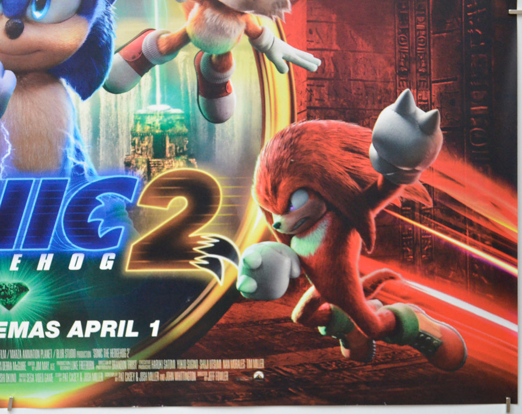 SONIC THE HEDGEHOG 2 (Bottom Right) Cinema Quad Movie Poster