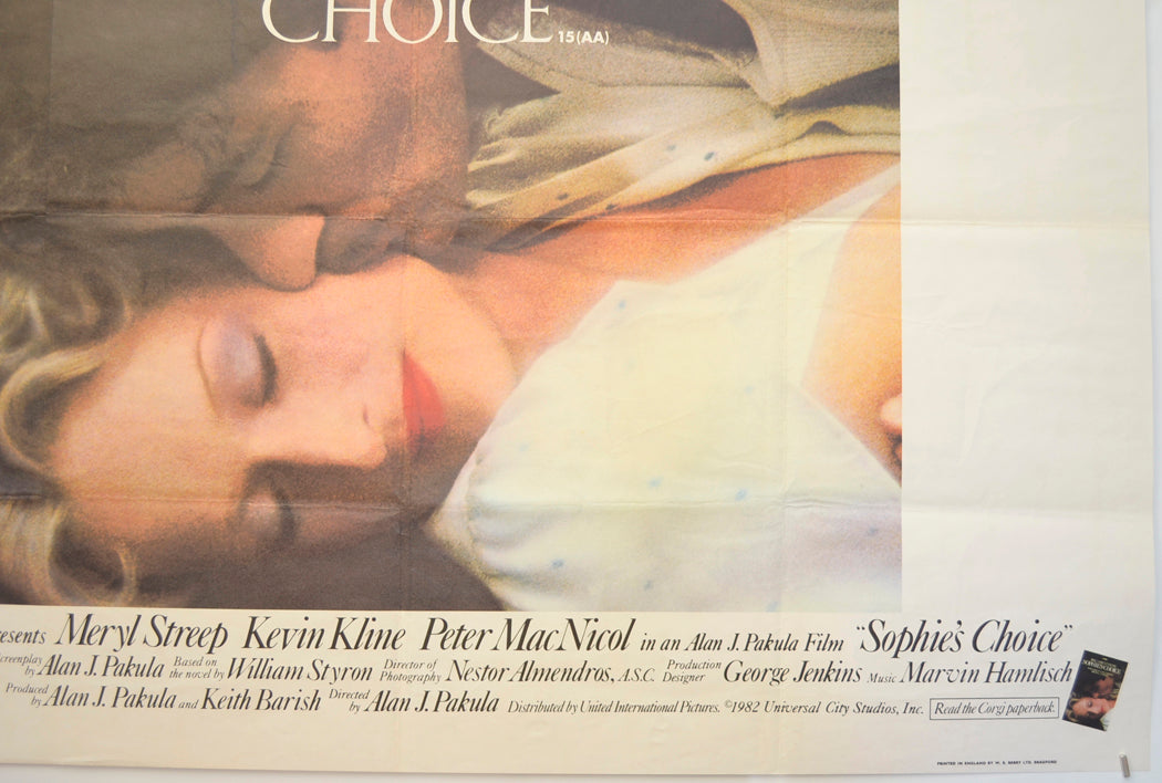 SOPHIE’S CHOICE (Bottom Right) Cinema Quad Movie Poster