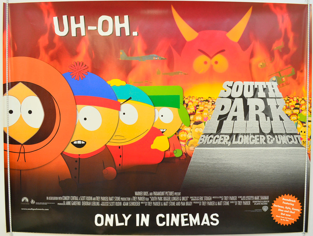 South Park : Bigger, Longer And Uncut Original Quad Poster - Film Poster - Movie Poster
