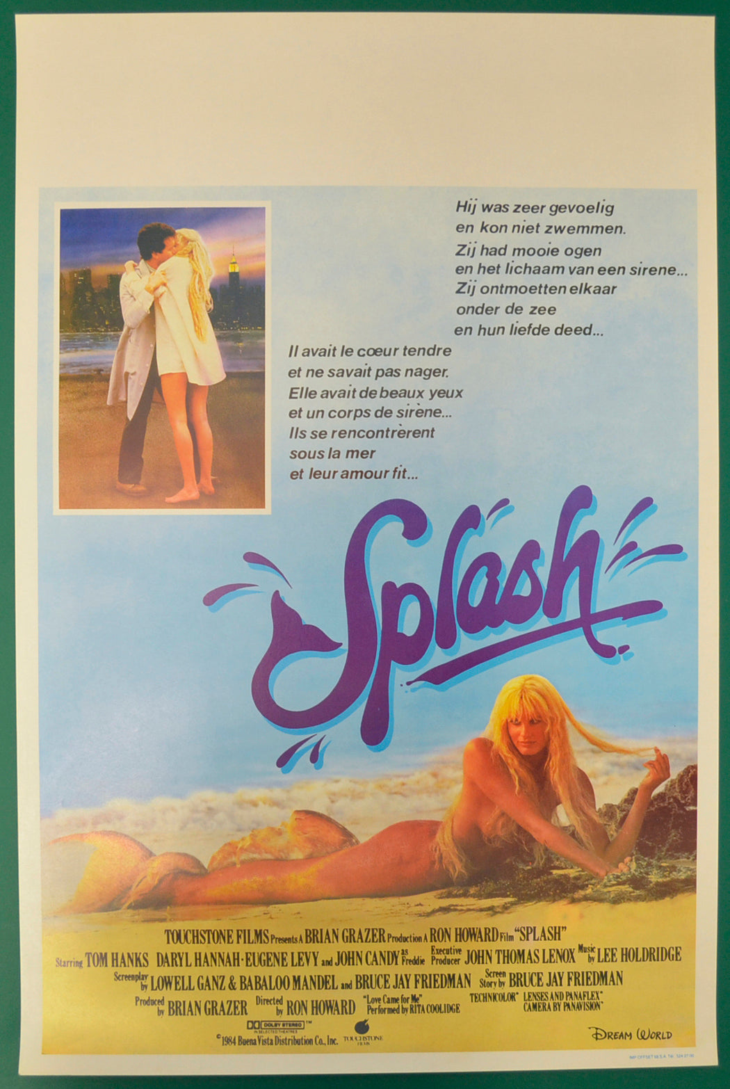 Splash Original Belgian Poster - Film Poster - Movie Poster