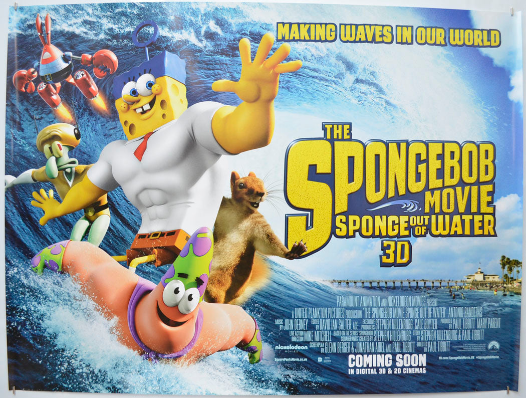 Spongebob Movie : Sponge Out Of Water Original Quad Poster - Film Poster - Movie Poster