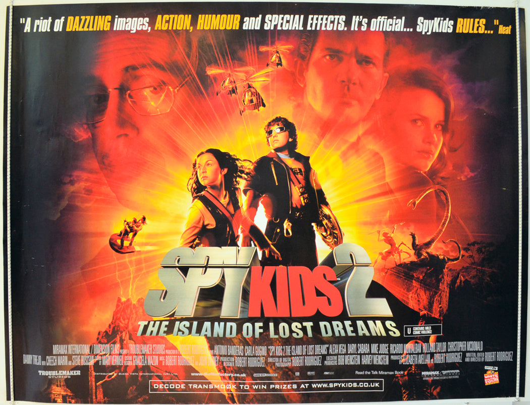 Spy Kids 2 - Island Of Lost Dreams Original British Quad Poster - Film Poster - Movie Poster