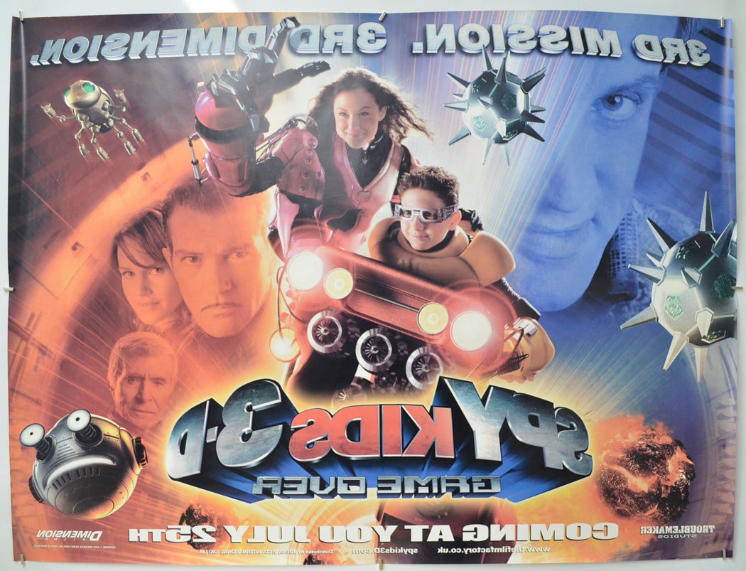 SPY KIDS 3-D : GAME OVER (Back) Cinema Quad Movie Poster