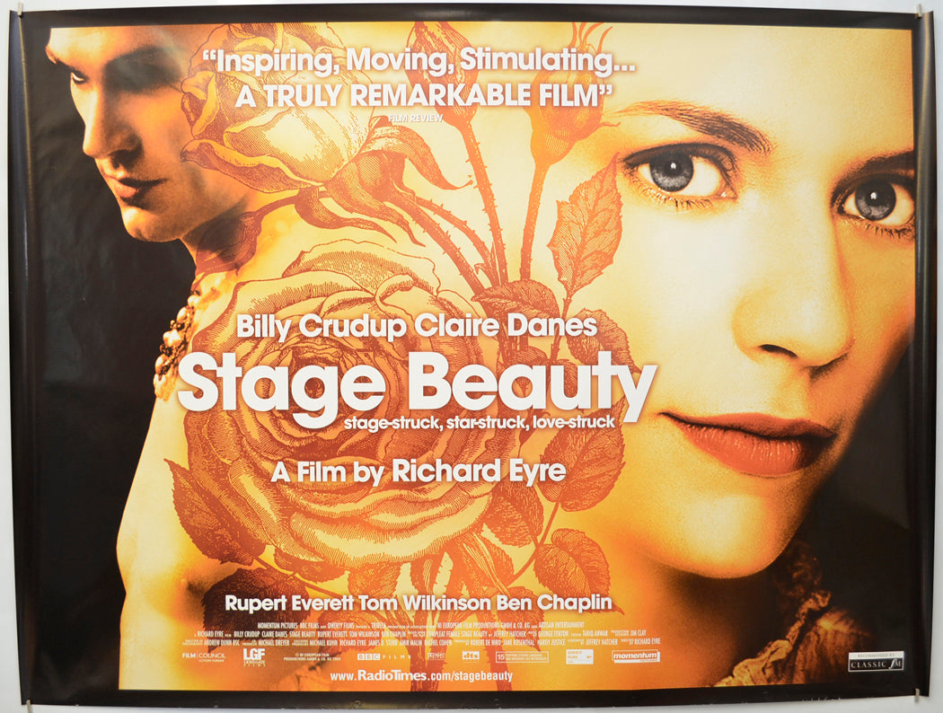Stage Beauty Original Quad Poster - Film Poster - Movie Poster