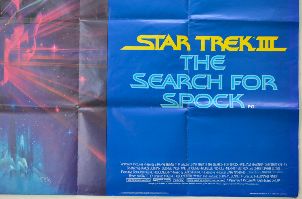 STAR TREK III - THE SEARCH FOR SPOCK (Bottom Right) Cinema Quad Movie Poster