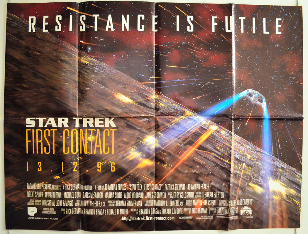 Star Trek : First Contact Original British Quad Poster - Film Poster - Movie Poster