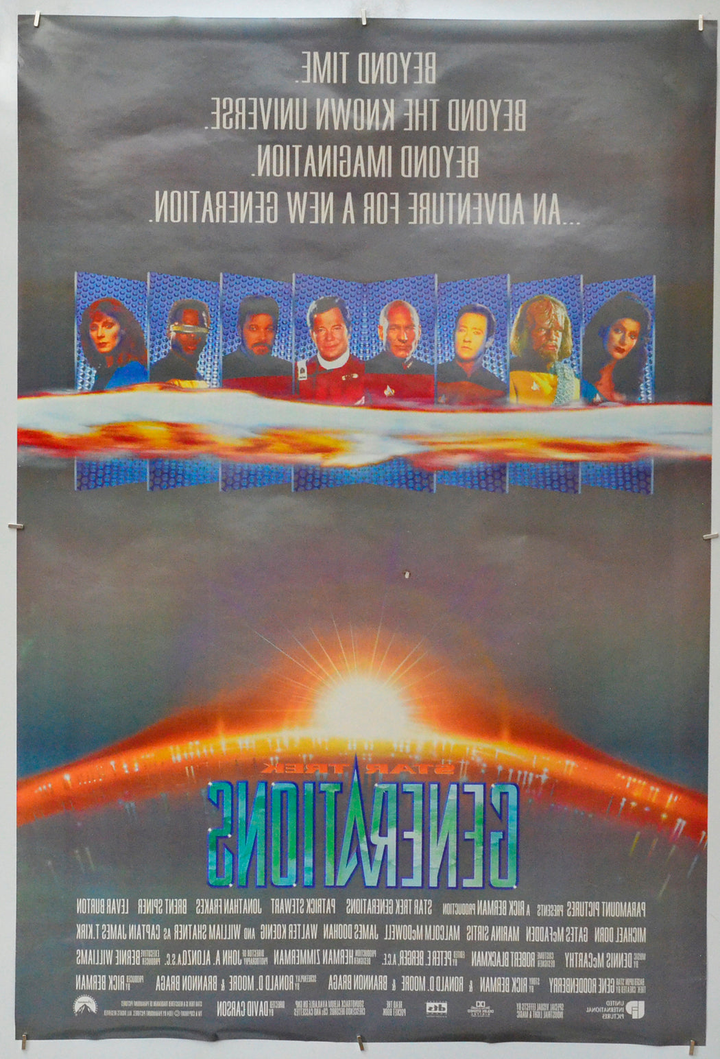 Star Trek : Generations (Back) Cinema One Sheet Movie Poster