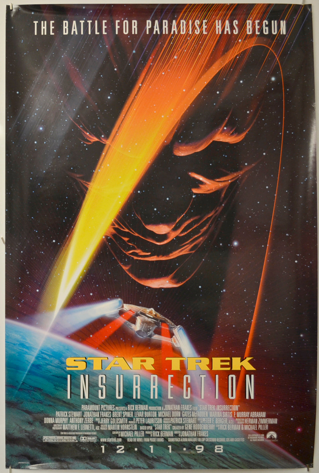 Star Trek : Insurrection Original One Sheet Poster - Film Poster - Movie Poster