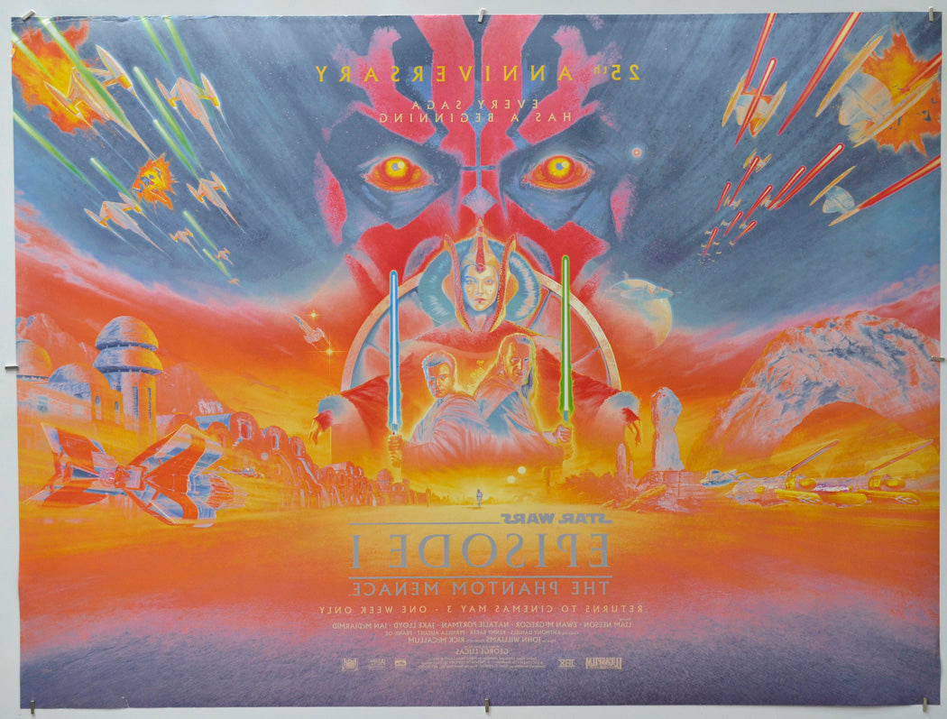 Star Wars : Episode I - The Phantom Menace (Back) Cinema Quad Movie Poster