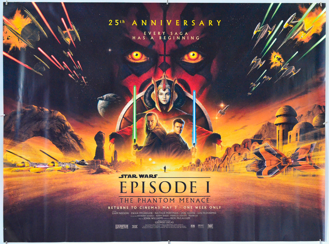 “Star Wars Episode I The Phantom Menace” Original Quad Poster Film Poster Movie Poster