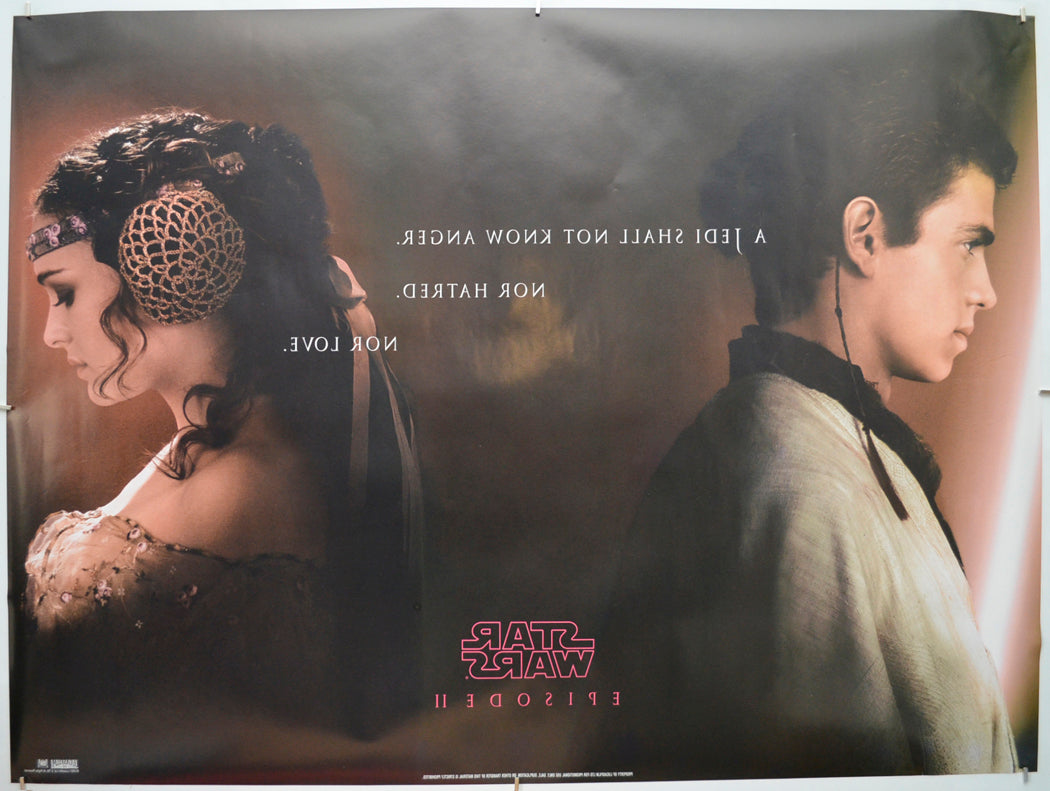 STAR WARS EPISODE II : ATTACK OF THE CLONES (Back) Cinema Quad Movie Poster