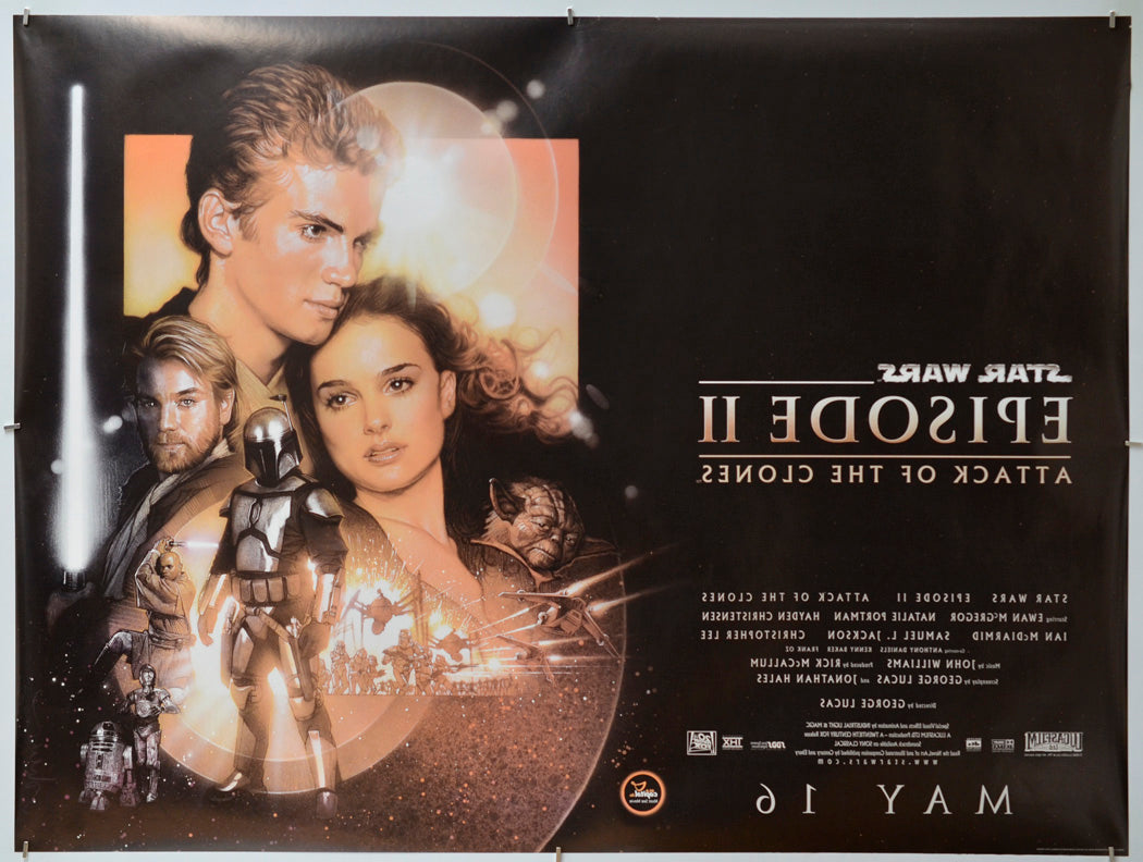 Star Wars : Episode II : Attack Of The Clones (Back) Cinema Quad Movie Poster
