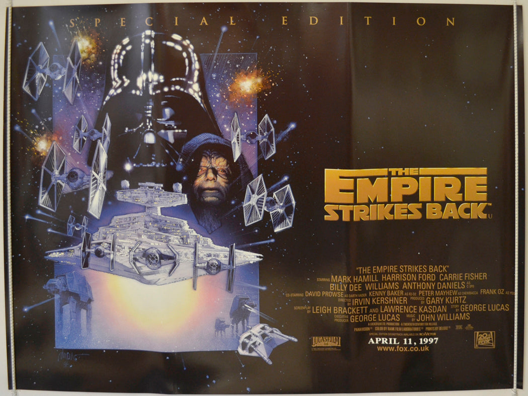 Star Wars Episode V : The Empire Strikes Back (1997 Special Edition Quad Poster) Original Quad Poster - Film Poster - Movie Poster