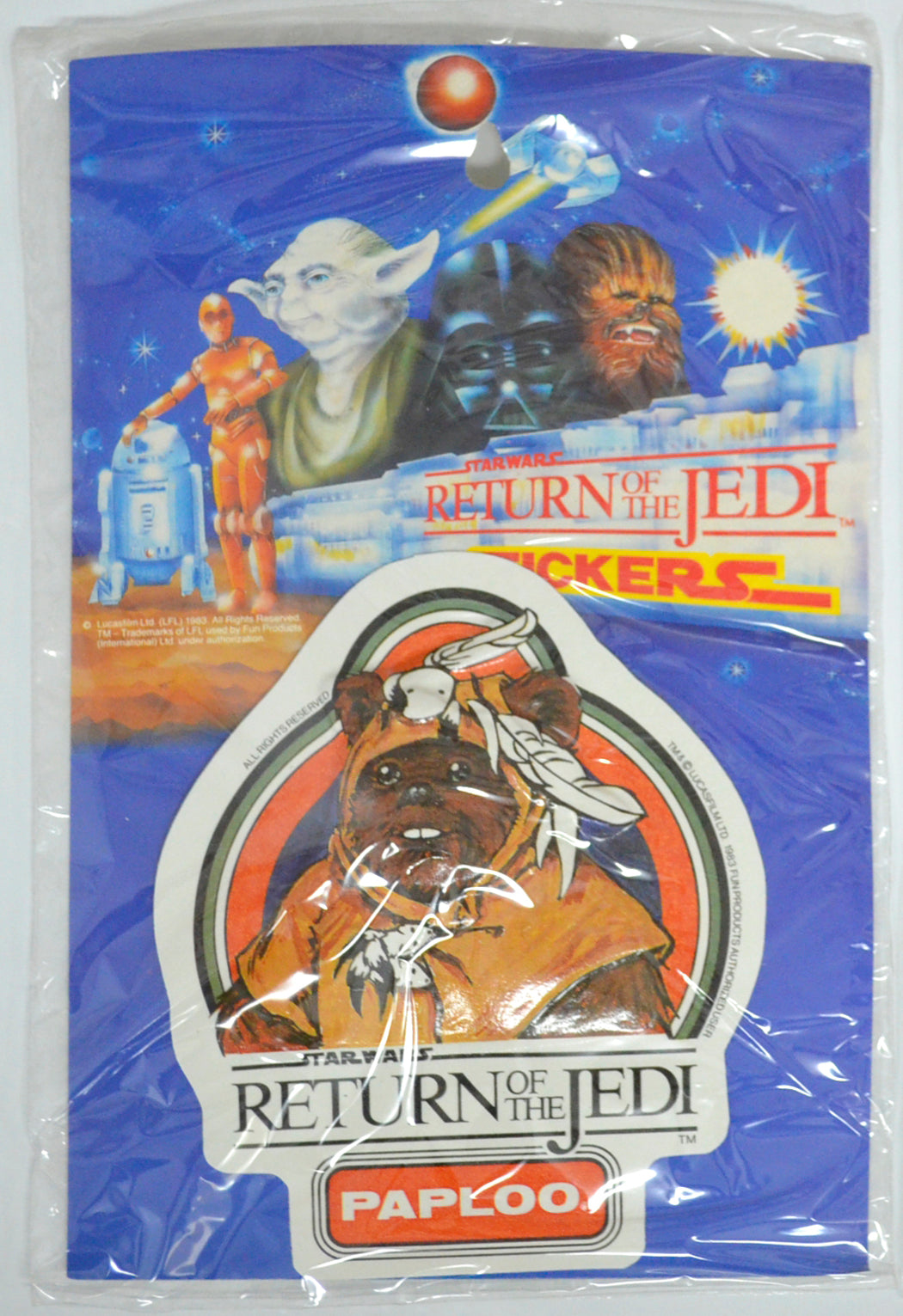 STAR WARS : THE RETURN OF THE JEDI (Paploo) Fun Products International Embossed Sticker Set