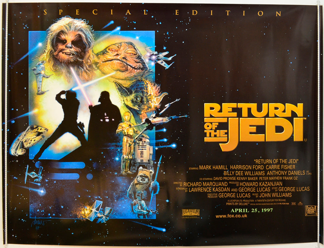 Star Wars Episode VI : The Return Of The Jedi (1997 Special Edition Quad Poster) Original Quad Poster - Film Poster - Movie Poster