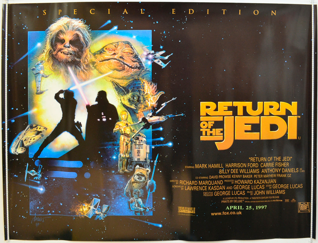 Star Wars Episode VI : The Return Of The Jedi (1997 Special Edition Quad Poster) Original Quad Poster - Film Poster - Movie Poster
