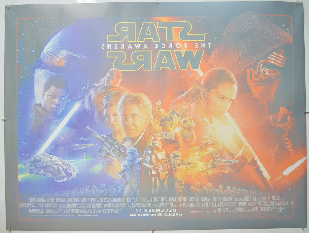 STAR WARS : THE FORCE AWAKENS (Back) Cinema Quad Movie Poster
