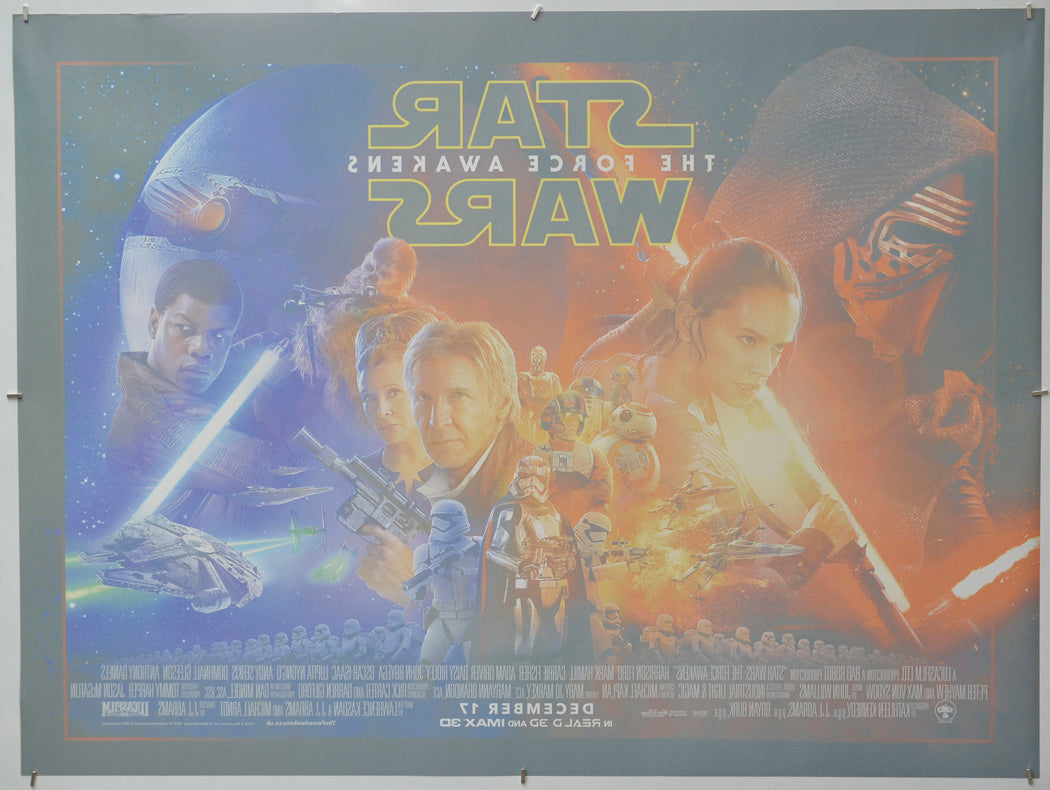 Star Wars : The Force Awakens (Back) Cinema Quad Movie Poster