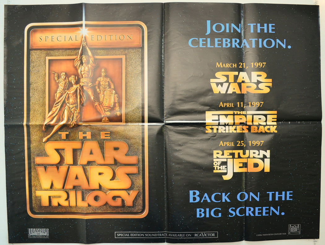 Star Wars Trilogy (1997 Special Edition Quad Poster) Original Quad Poster - Film Poster - Movie Poster