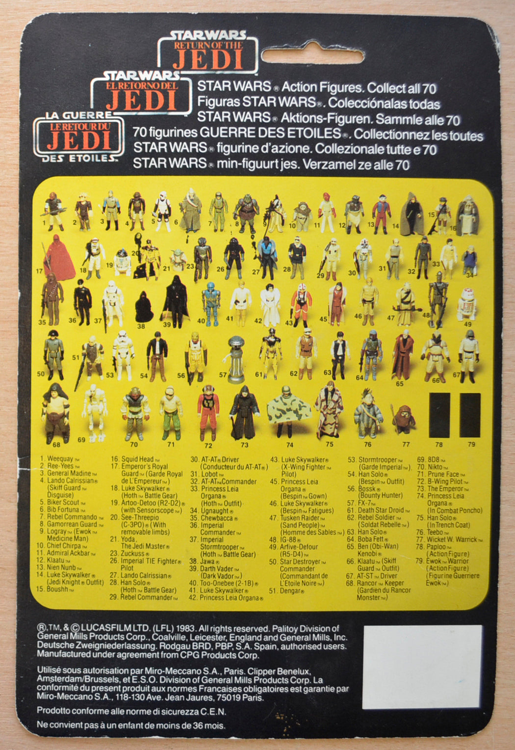STAR WARS FIGURE – BOSSK (CARD BACK View)