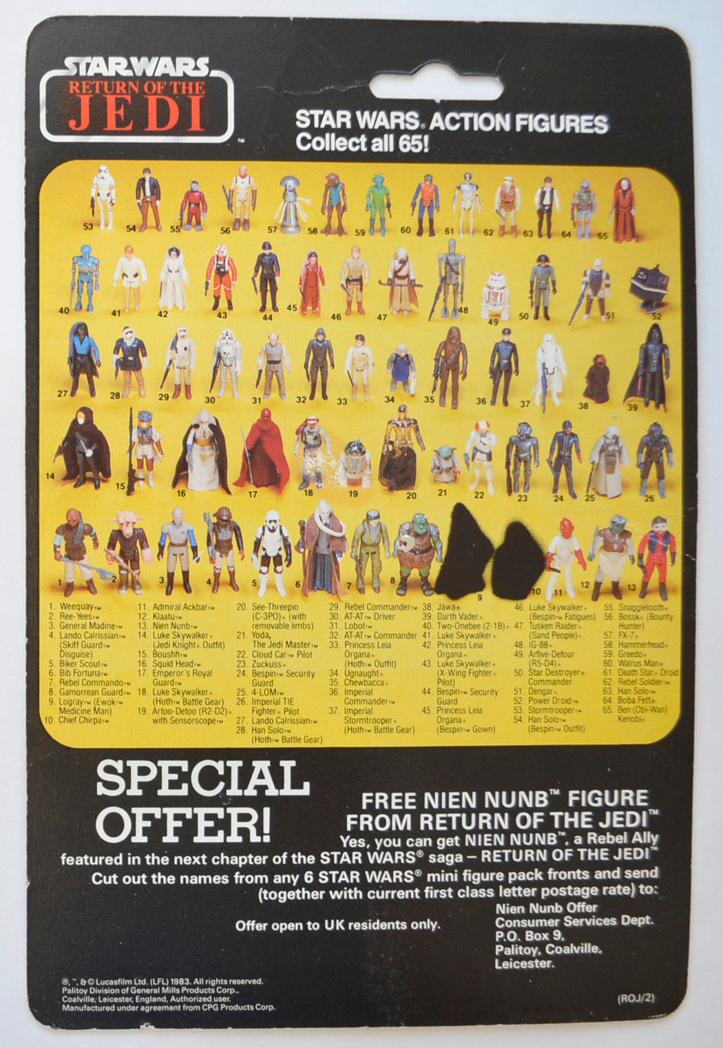 STAR WARS FIGURE – LOGRAY (CARD BACK View)