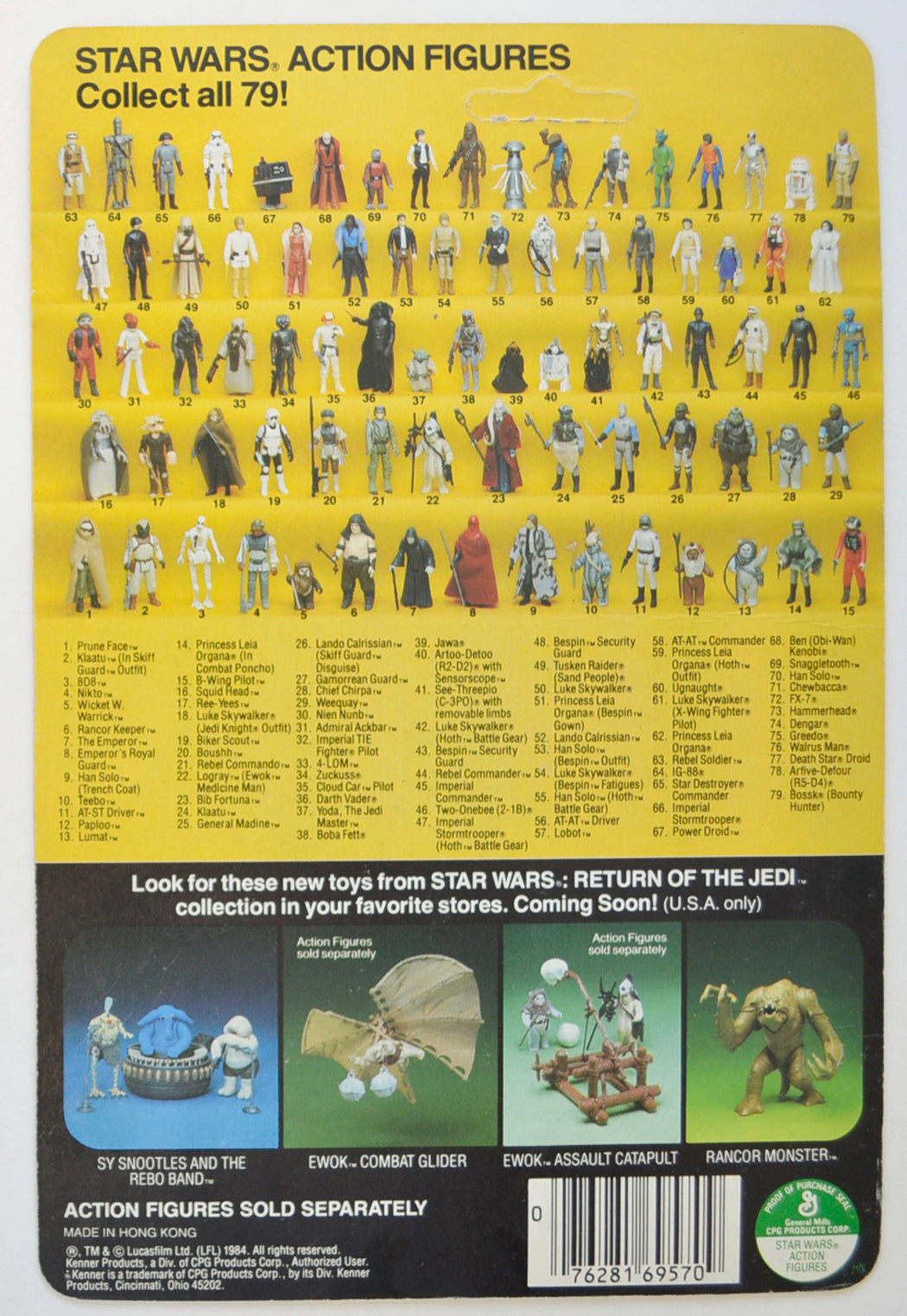STAR WARS FIGURE – NIKTO (CARD BACK View)