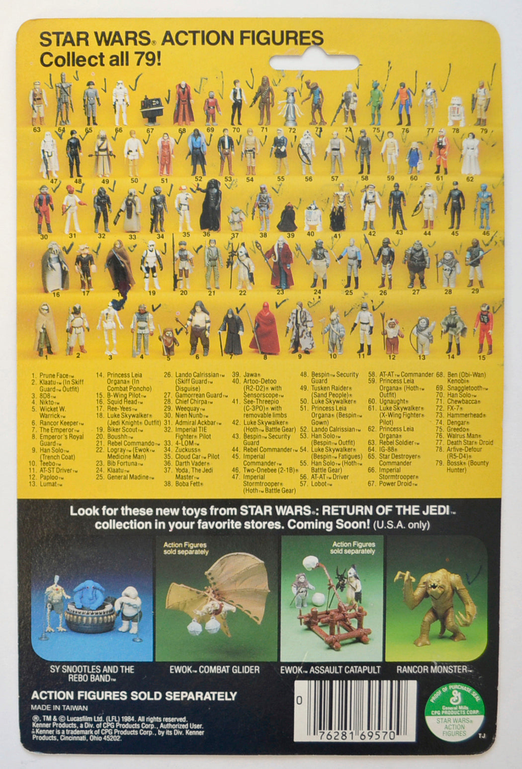 STAR WARS FIGURE – WICKET (CARD BACK View)