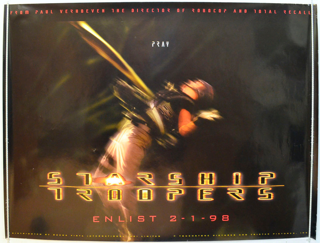 Starship Troopers (Teaser / Advance PRAY Version) Original British Quad Poster - Film Poster - Movie Poster