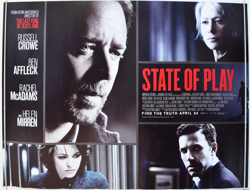 State Of Play Original British Quad Poster - Film Poster - Movie Poster