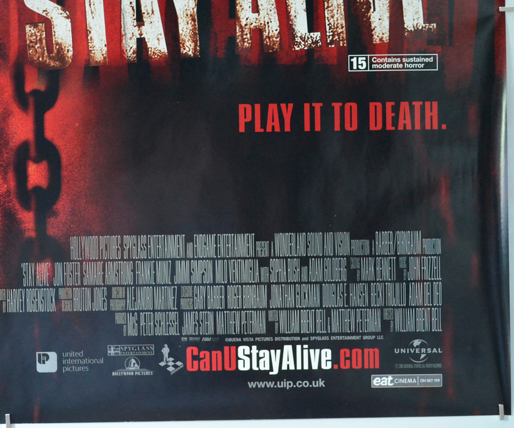 STAY ALIVE (Bottom Right) Cinema Quad Movie Poster