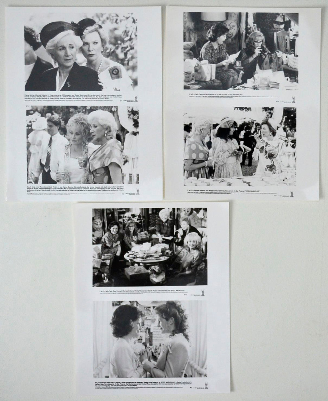 Steel Magnolias 3 Original Cinema Front Of House (FOH) Black And White Stills – Press Stills – Movie Stills