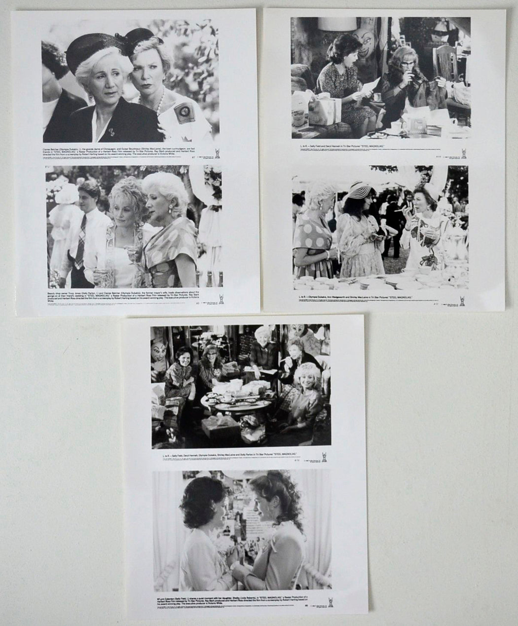 Steel Magnolias 3 Original Cinema Front Of House (FOH) Black And White Stills – Press Stills – Movie Stills