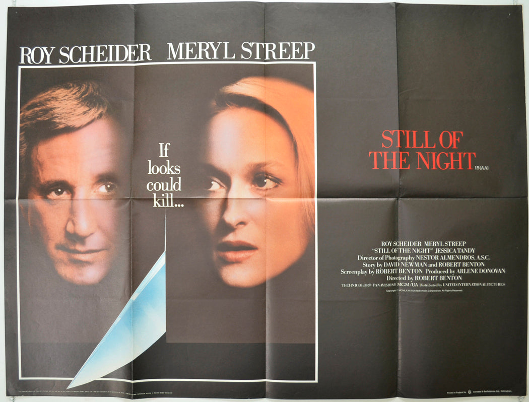 Still Of The Night Original Quad Poster - Film Poster - Movie Poster
