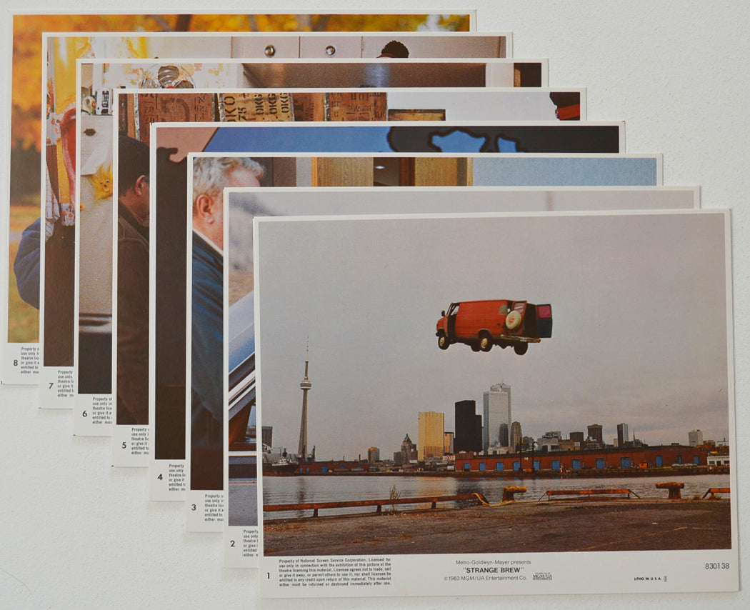 STRANGE BREW (Full View) Cinema Set of Colour FOH Stills / Lobby Cards