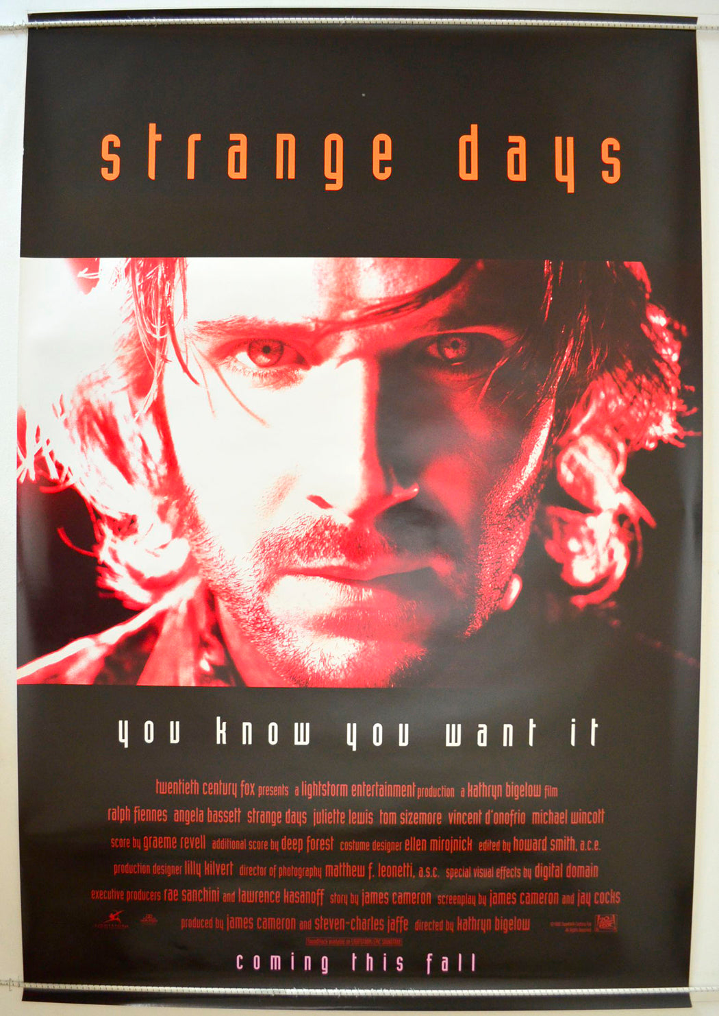 Strange Days (Teaser / Advance Version) Original One Sheet Poster - Film Poster - Movie Poster