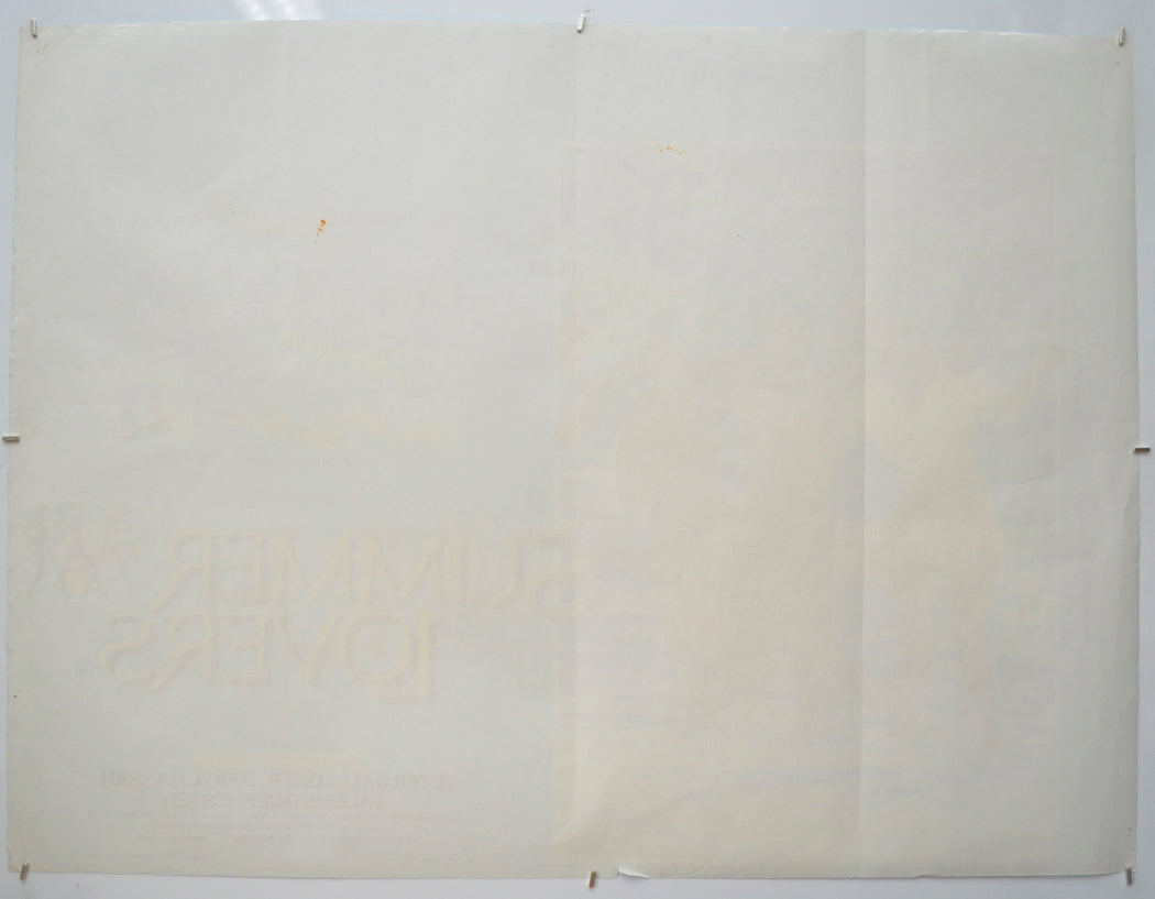 SUMMER LOVERS (Back) Cinema Quad Movie Poster