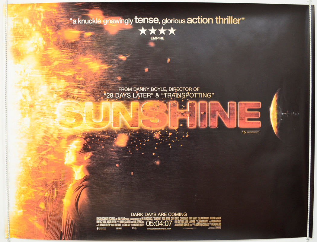 Sunshine (Teaser / Advance Version) Original Quad Poster - Film Poster - Movie Poster