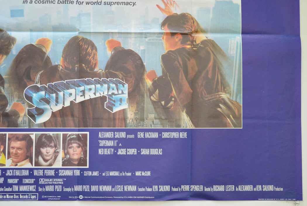 SUPERMAN II (Bottom Right) Cinema Quad Movie Poster