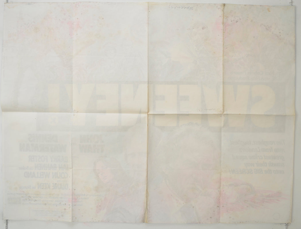 THE SWEENEY (BACK) Cinema Quad Movie Poster