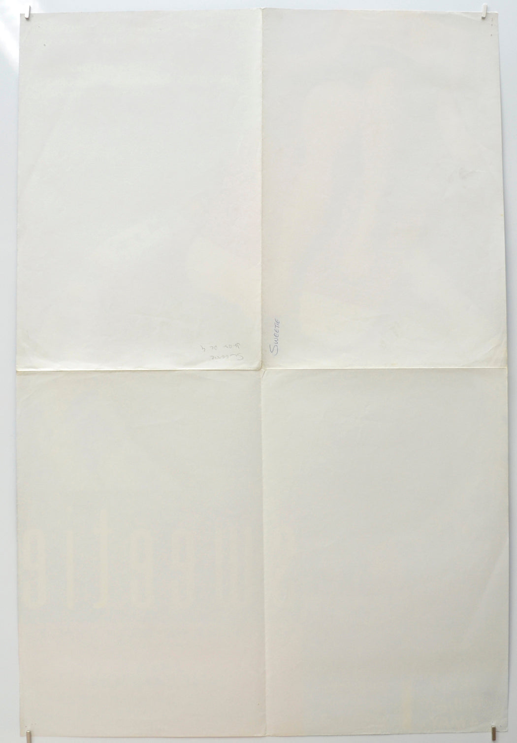 SWEETIE (Back) Cinema Double Crown Movie Poster