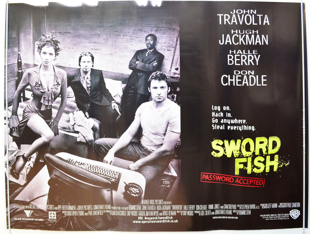 Swordfish Original British Quad Poster - Film Poster - Movie Poster
