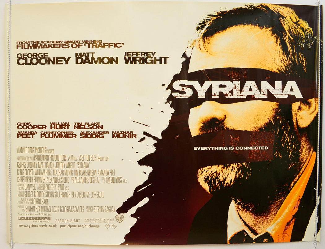 Syriana Original Quad Poster - Film Poster - Movie Poster