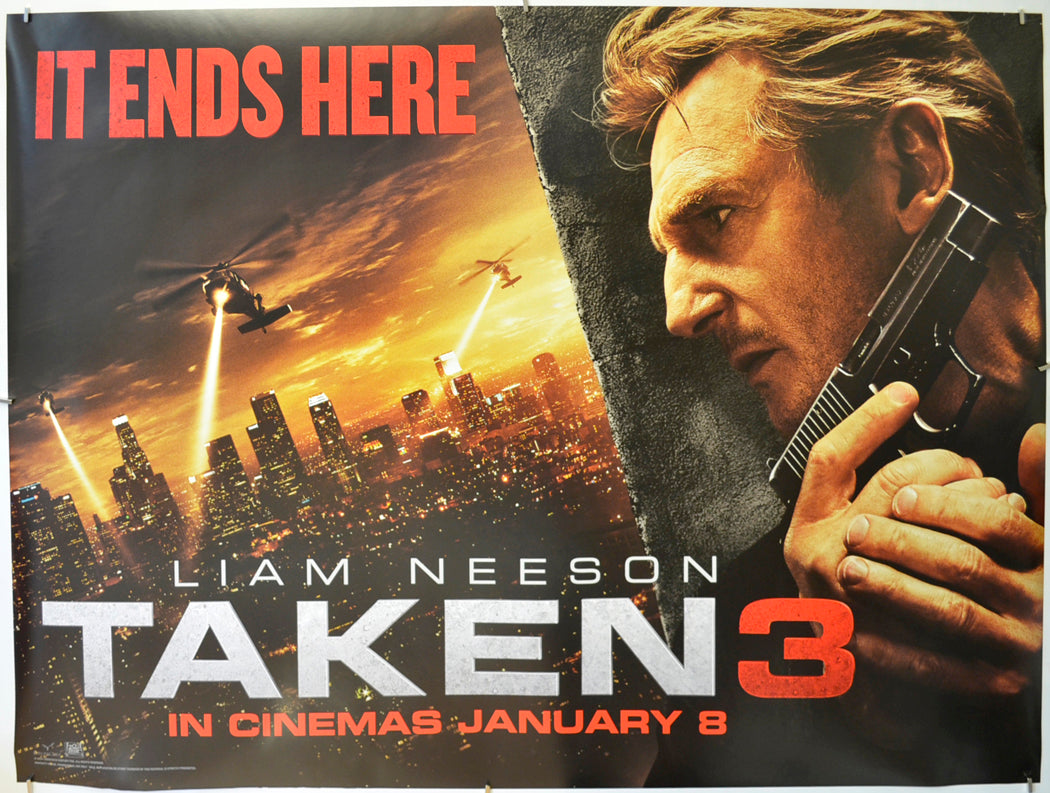 Taken 3 (Teaser / Advance Version) Original Quad Poster - Film Poster - Movie Poster