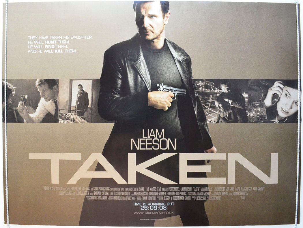 Taken Original British Quad Poster - Film Poster - Movie Poster