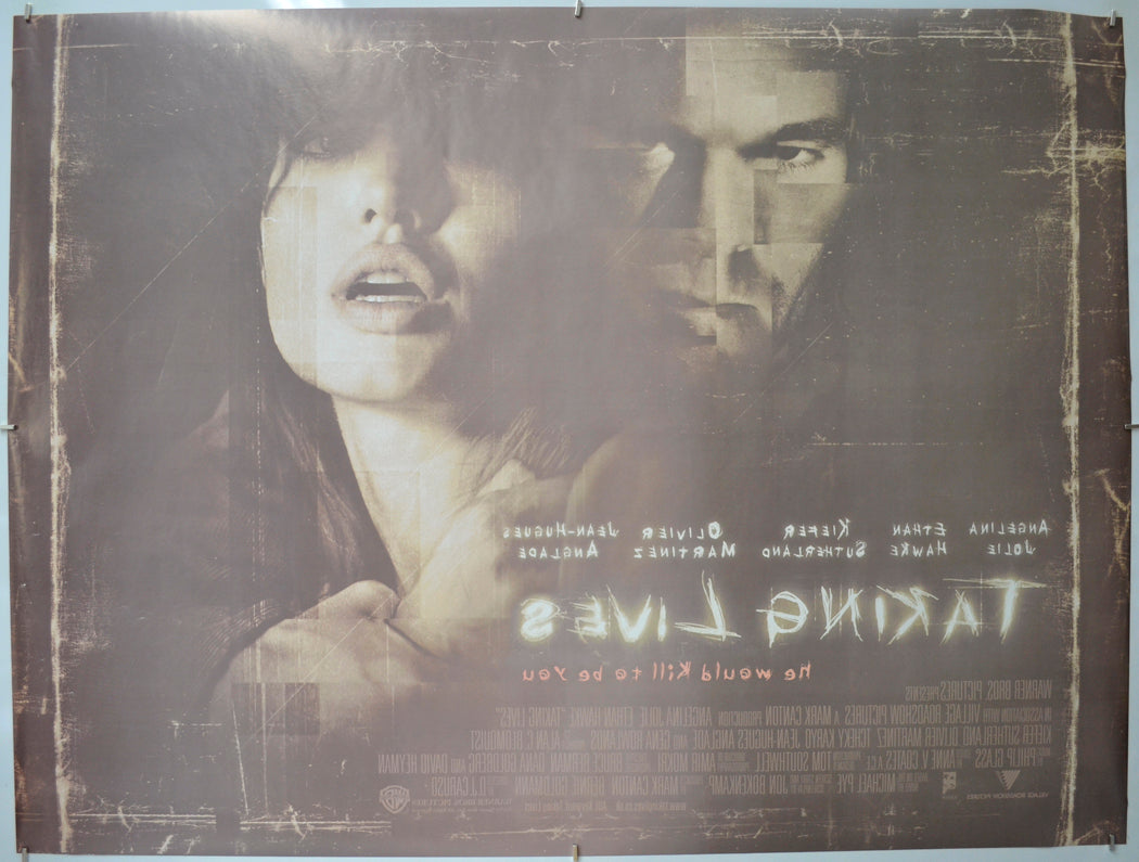 TAKING LIVES (Back) Cinema Quad Movie Poster