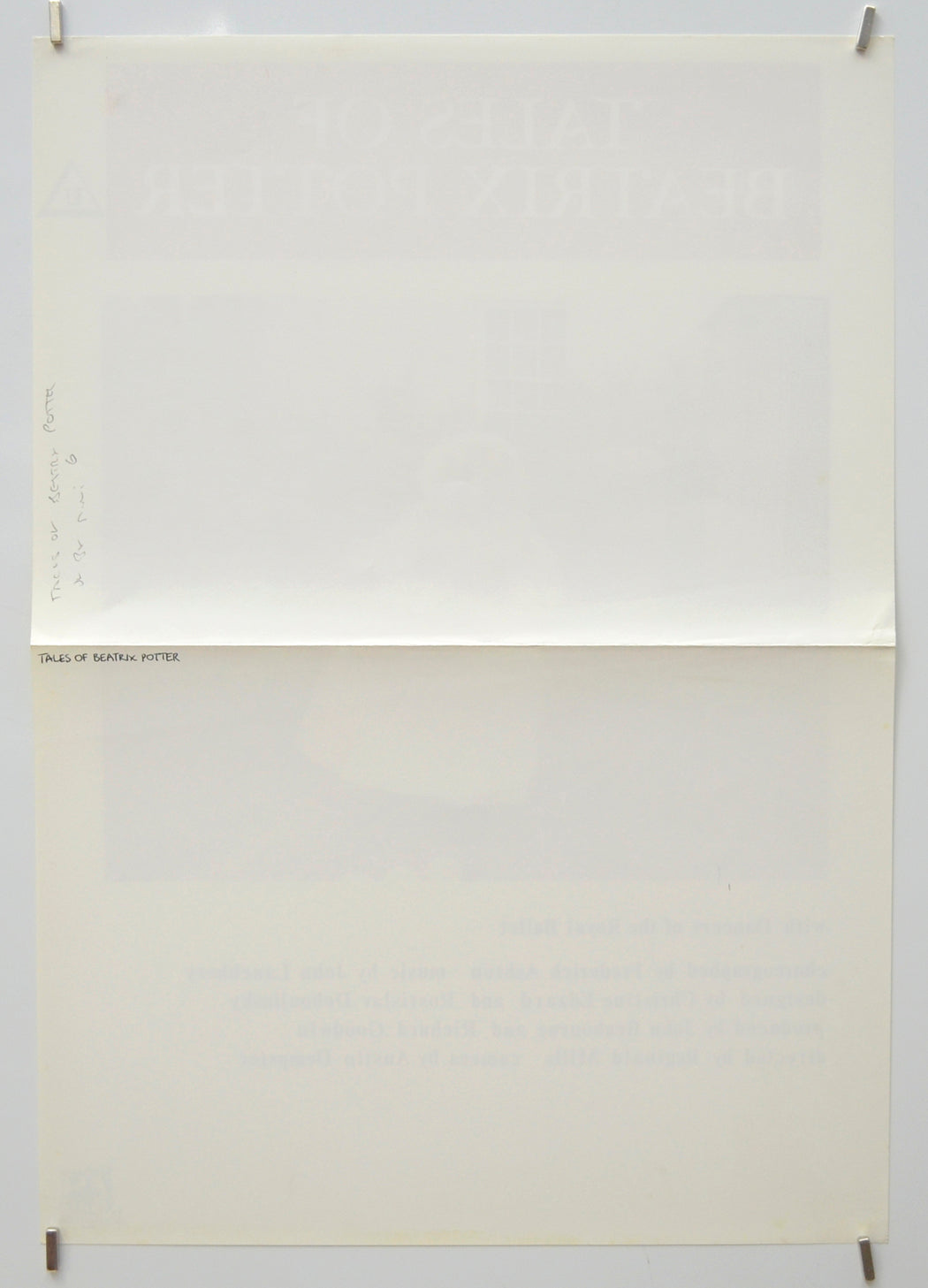 TALES OF BEATRIX POTTER (Back) Cinema Mini Movie Poster