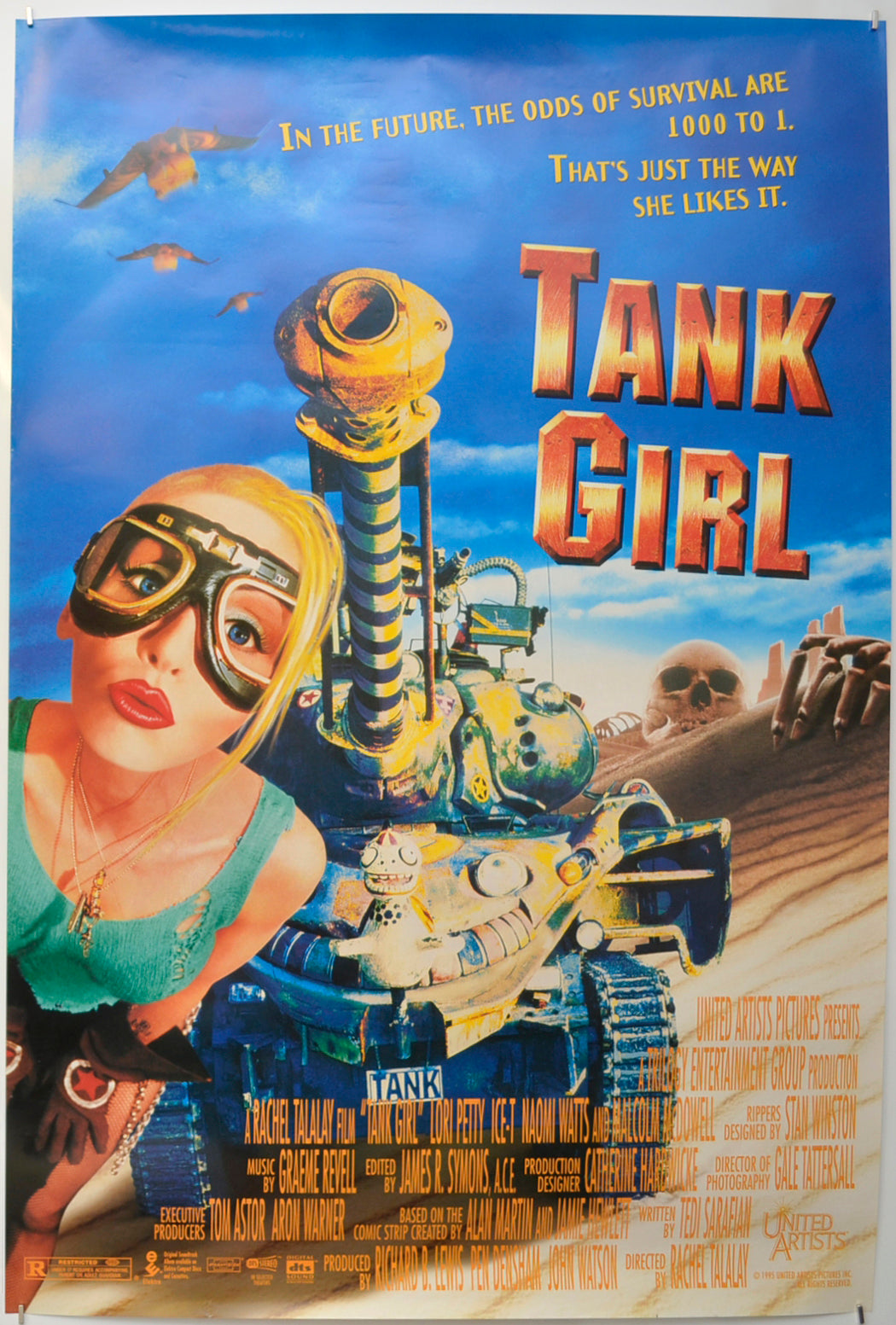 Tank Girl Original One Sheet Poster - Film Poster - Movie Poster